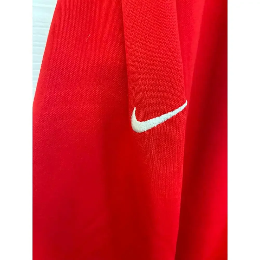 Nike Golf Tour Performance Dri-FIT Pullover Jacket 2XL Red 1/4 Zip‎ Swoosh Mens
